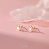 Pearl Bow Sweet Stud Earrings